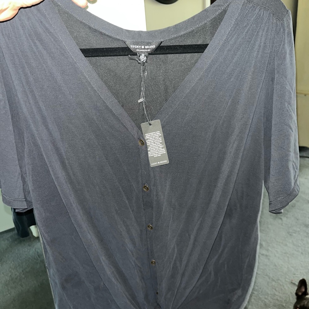 Button Up Navy Blue Shirt